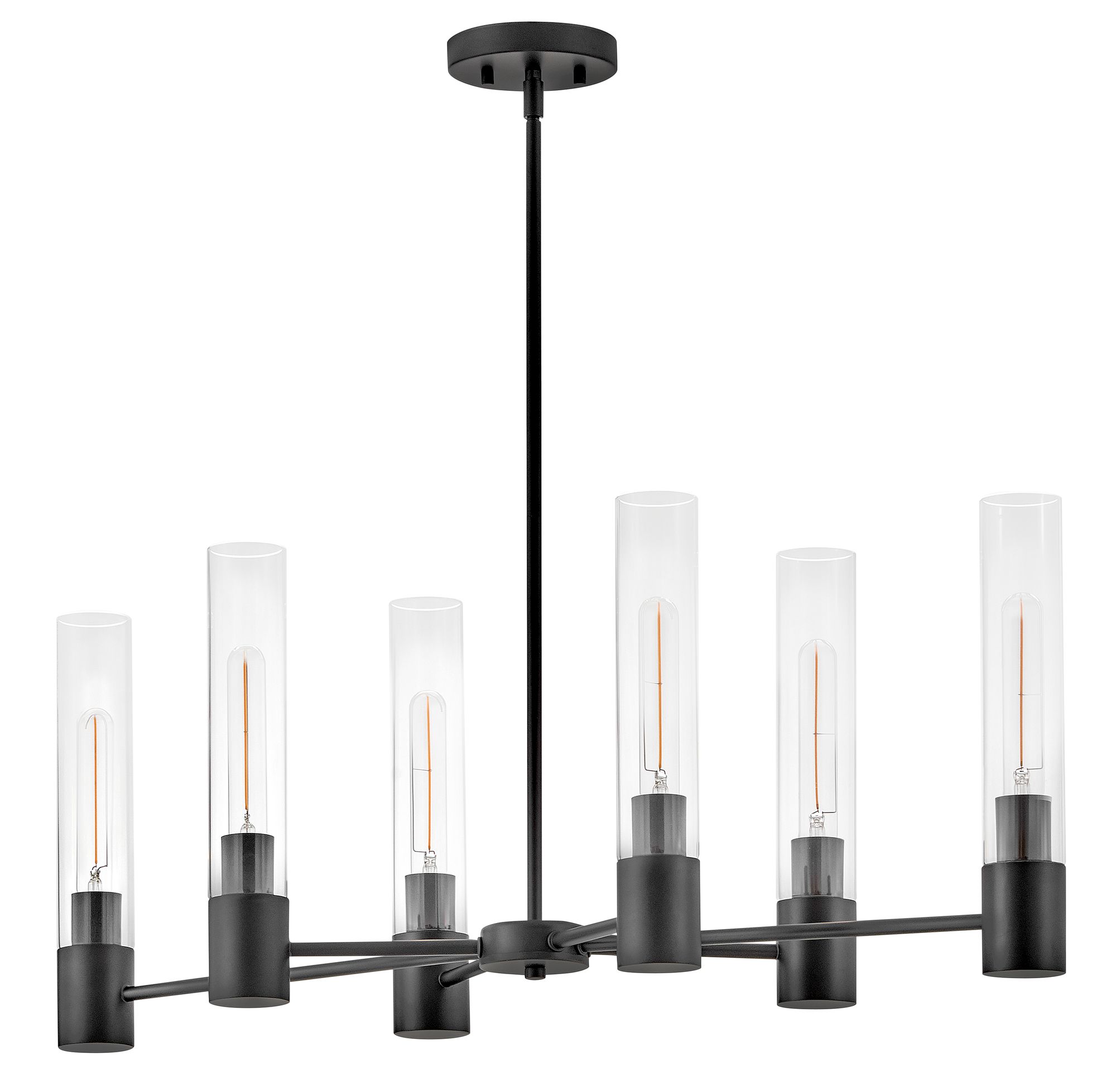 Image 2 Lark Shea Interior Small Linear Chandelier 34" Black more views