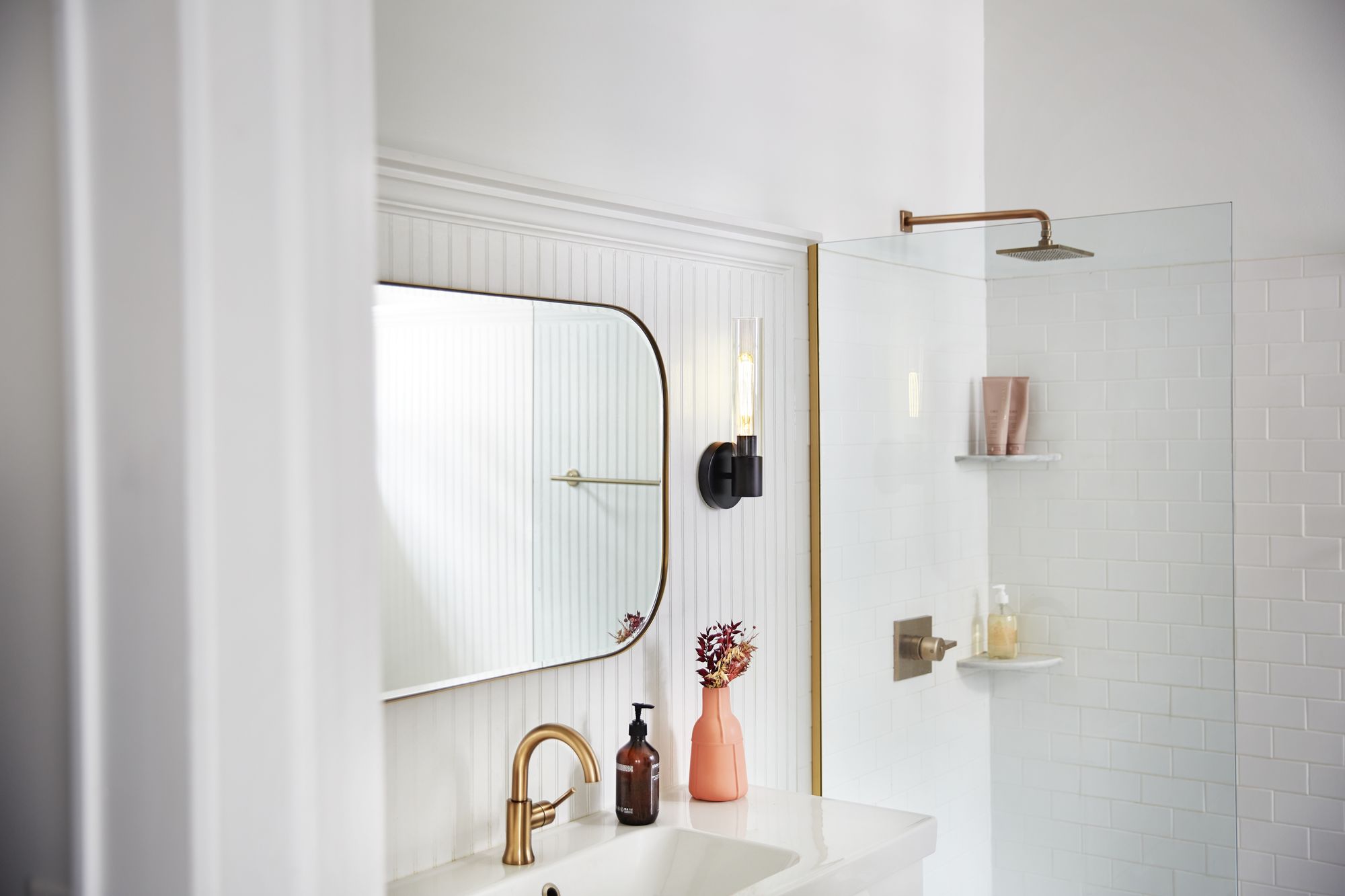 Lark Shea Medium Single Light Vanity 14.75" Lacquered Brass