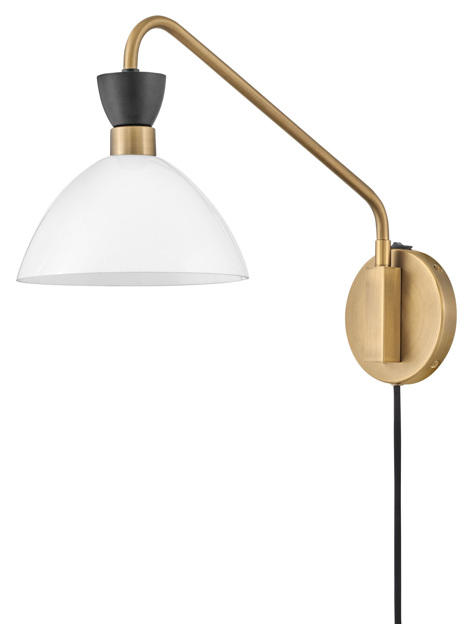 Image 2 Lark Simon Interior Medium Single Light Plug-In Sconce 13.25" Black more views