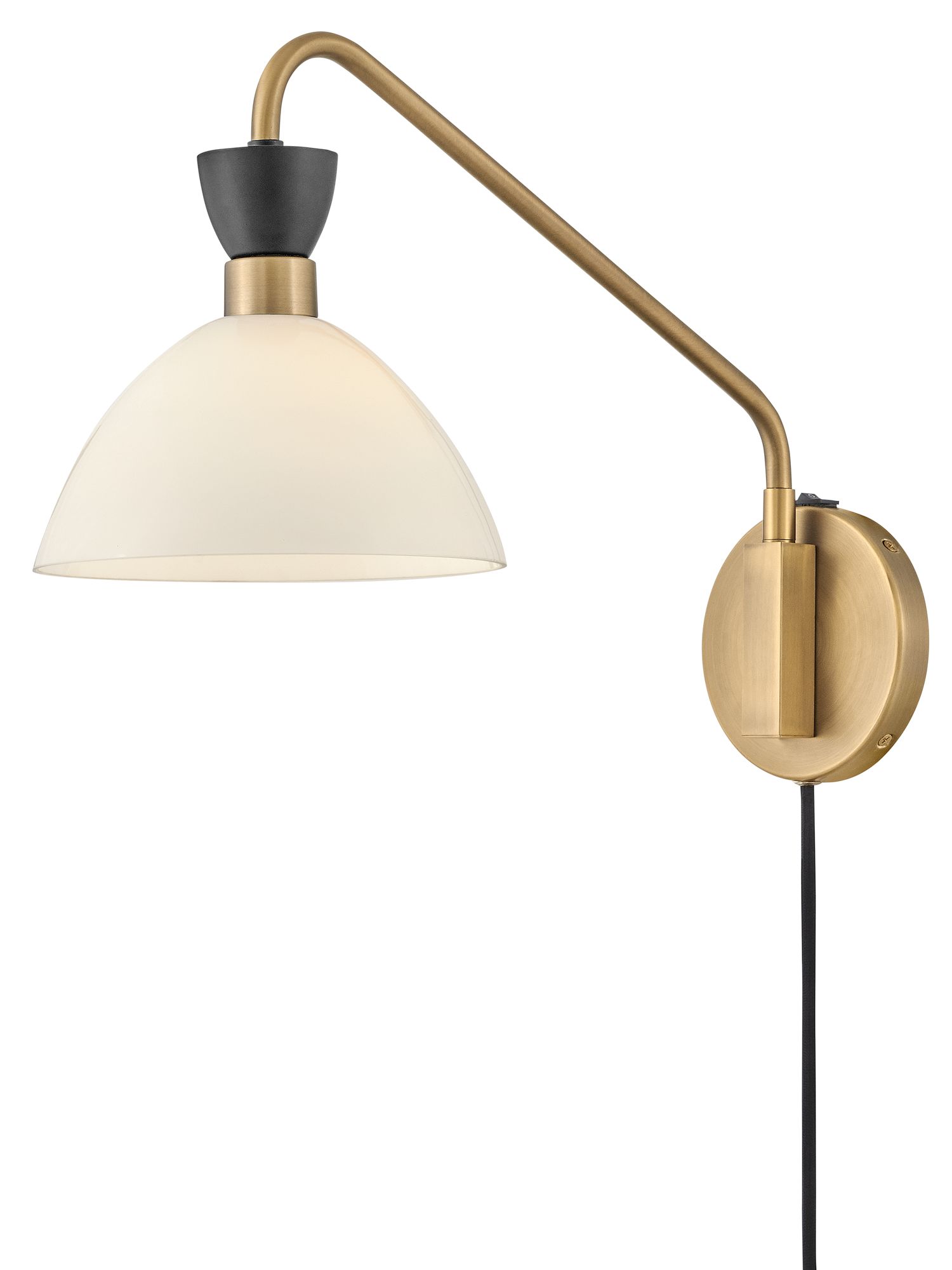 Image 3 Lark Simon Interior Medium Single Light Plug-In Sconce 13.25" Black more views