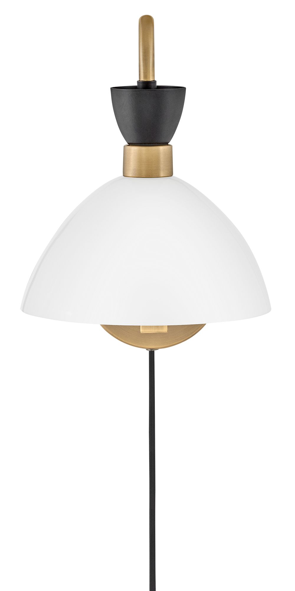 Lark Simon Interior Medium Single Light Plug-In Sconce 13.25" Black