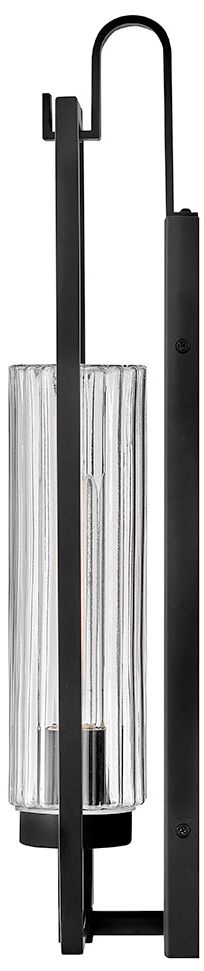 Image 5 Lark Stassi Outdoor Medium Wall Mount Lantern 21" Black more views