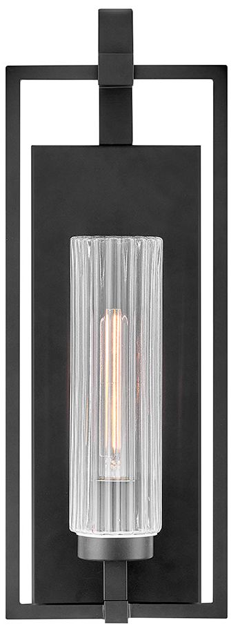 Image 6 Lark Stassi Outdoor Medium Wall Mount Lantern 21" Black more views