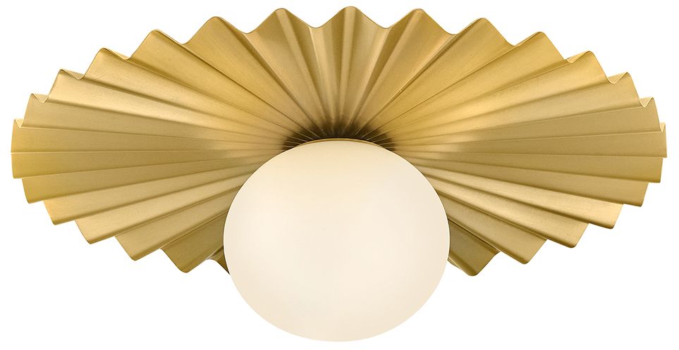 Image 3 Lark Stevie Medium Flush Mount 13.75" Lacquered Brass more views