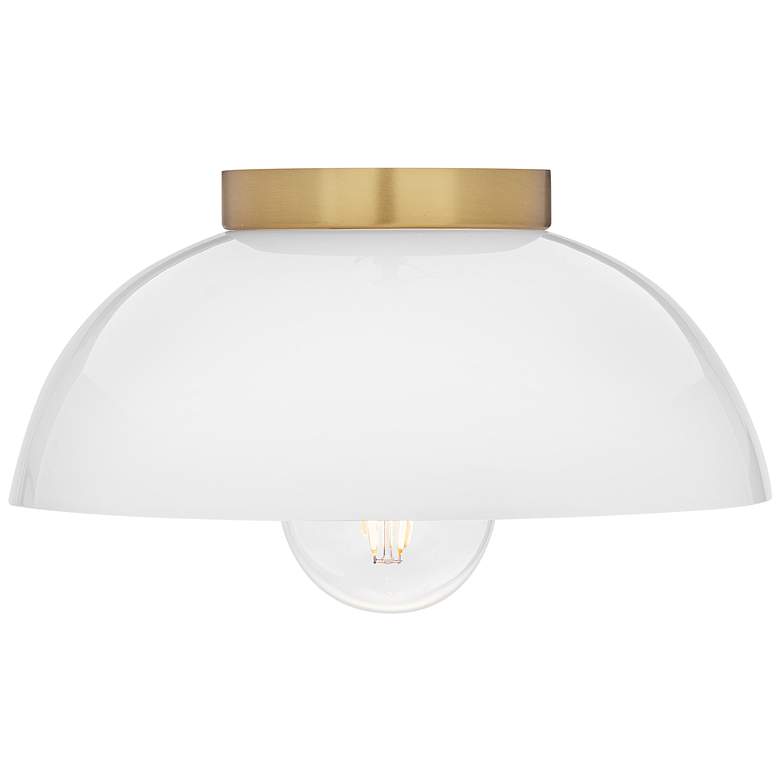 Image 3 Lark Stu Foyer Small Flush Mount Lacquered Brass more views