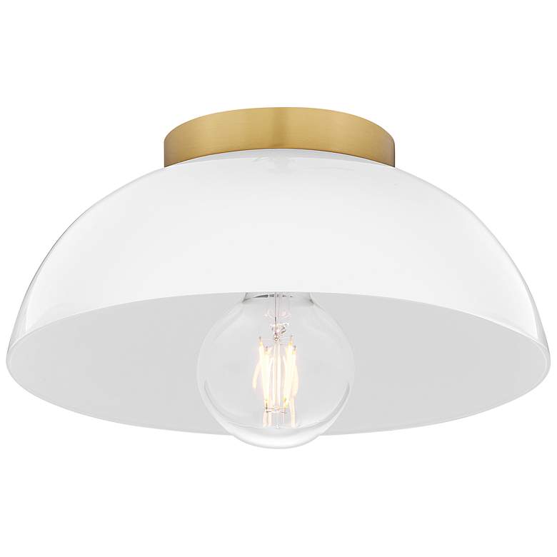 Image 4 Lark Stu Foyer Small Flush Mount Lacquered Brass more views