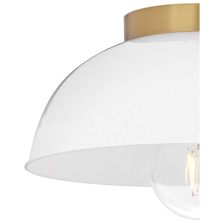 Image 6 Lark Stu Foyer Small Flush Mount Lacquered Brass more views