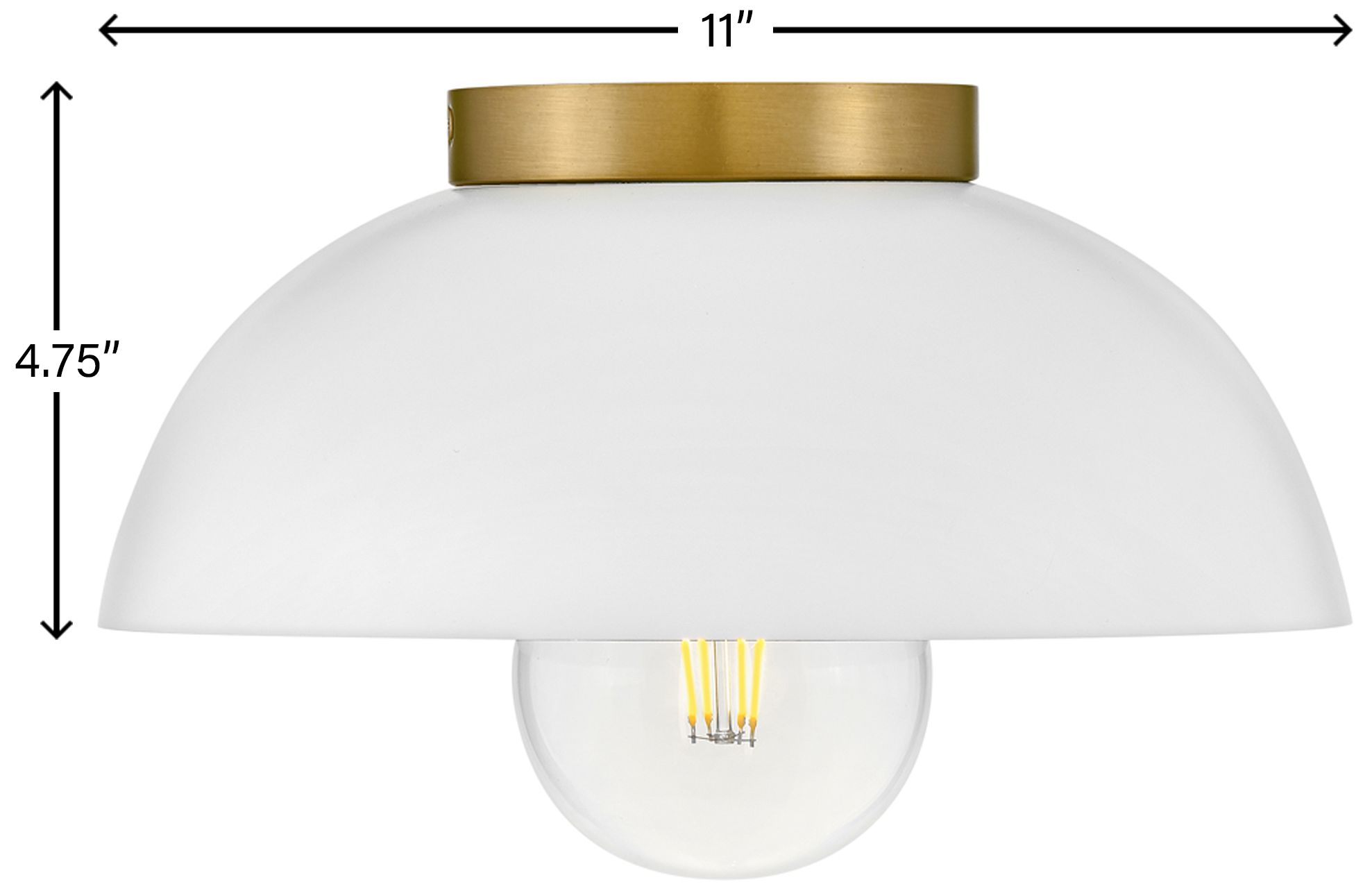 Lark Stu Foyer Small Flush Mount Matte White