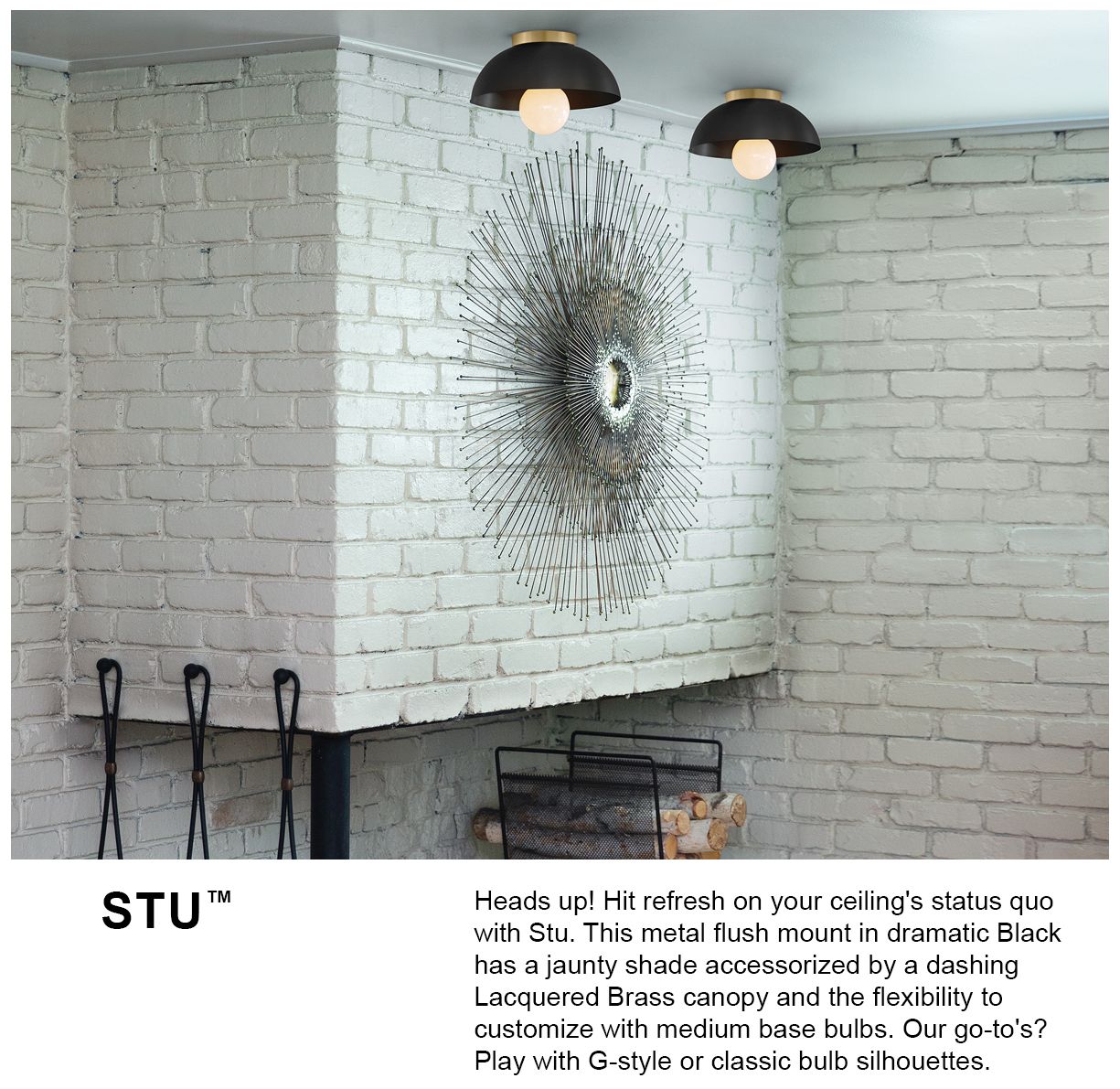 Lark Stu Foyer Small Flush Mount Matte White