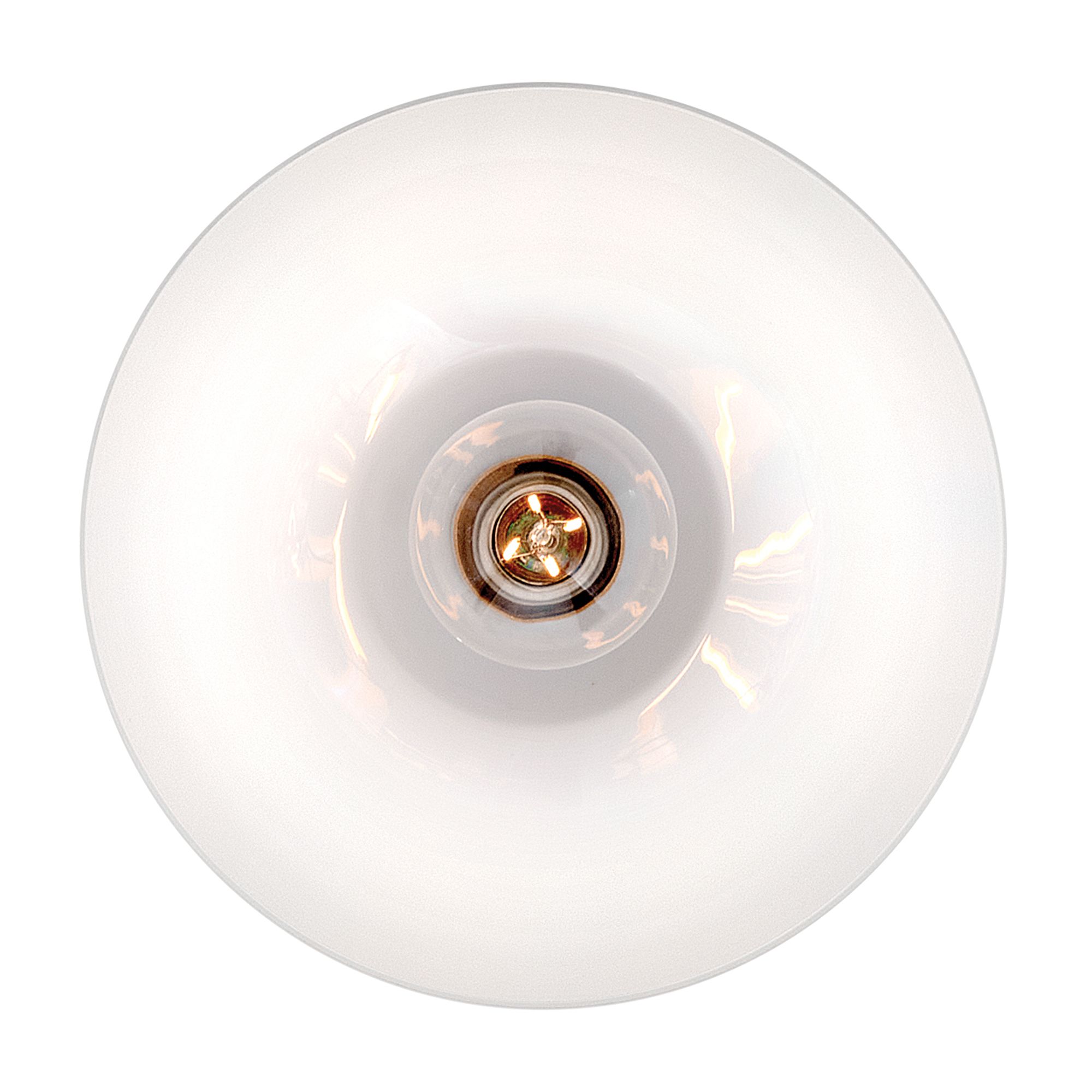 Image 5 Lark Stu Interior Small Flush Mount 11" Lacquered Brass/White more views