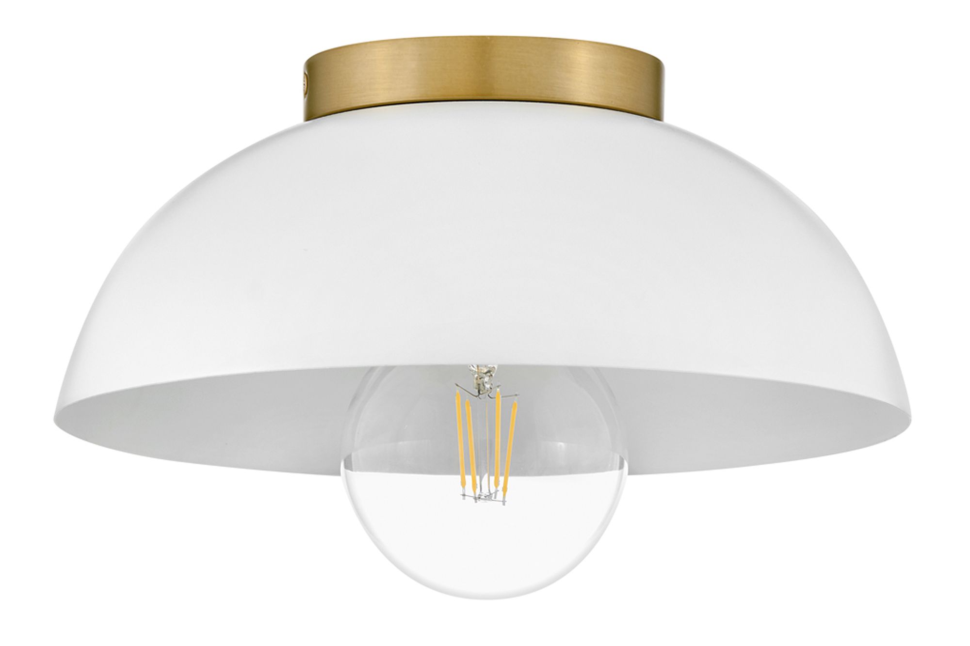 Image 2 Lark Stu Interior Small Flush Mount 11" Matte White more views