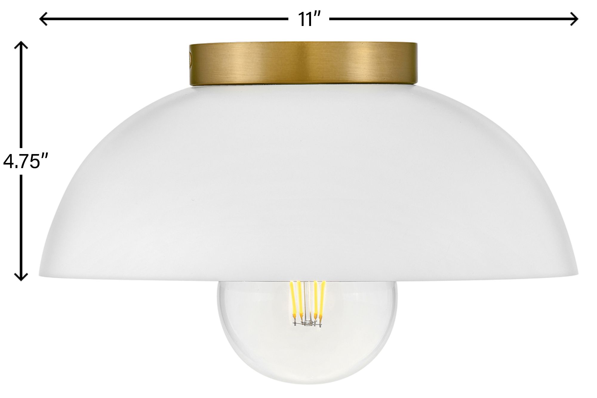 Lark Stu Interior Small Flush Mount 11" Matte White