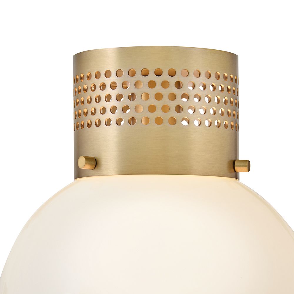 Thumbnail3 of Lark Taj Interior Small Flush Mount 13" Lacquered Brass more views