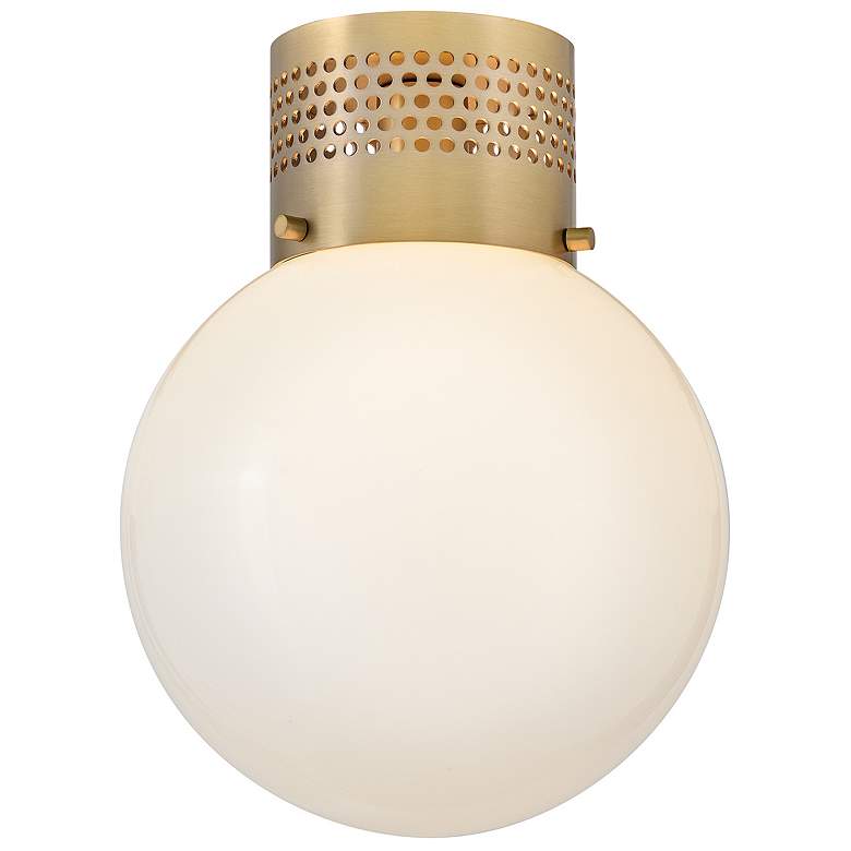 Image 1 Lark Taj Interior Small Flush Mount 9.75" Lacquered Brass