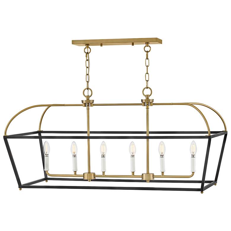 Image 1 Lark Tate Interior Large Six Light Linear 40" Black