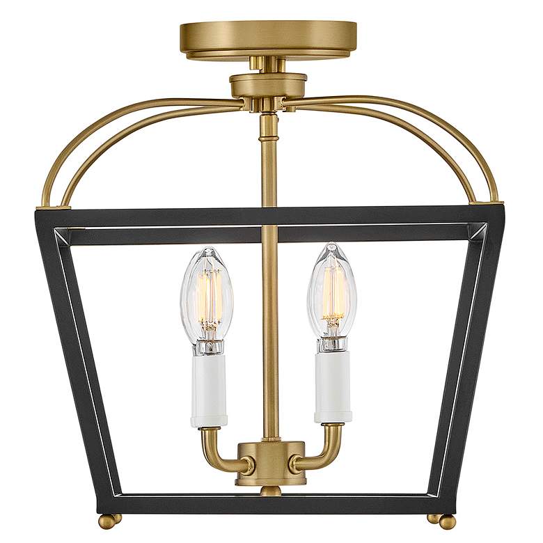 Image 7 Lark Tate Interior Small Semi Flush Mount 13" Black more views