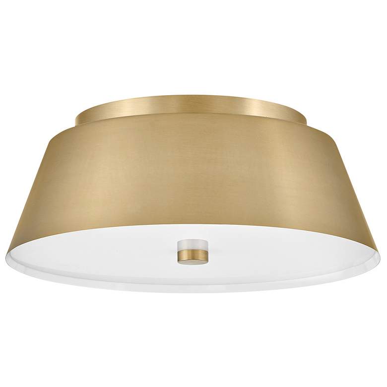 Image 1 Lark Tess Foyer Medium Flush Mount Lacquered Brass