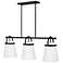 Lark Tori Chandelier Large Three Light Linear Chandelier Black
