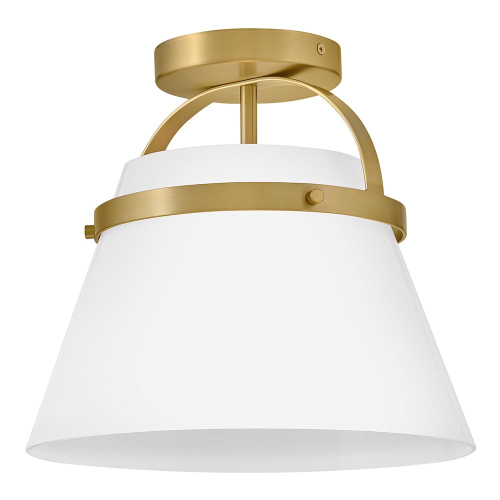 Image 2 Lark Tori Interior Medium Semi Flush Mount 11" Lacquered Brass more views