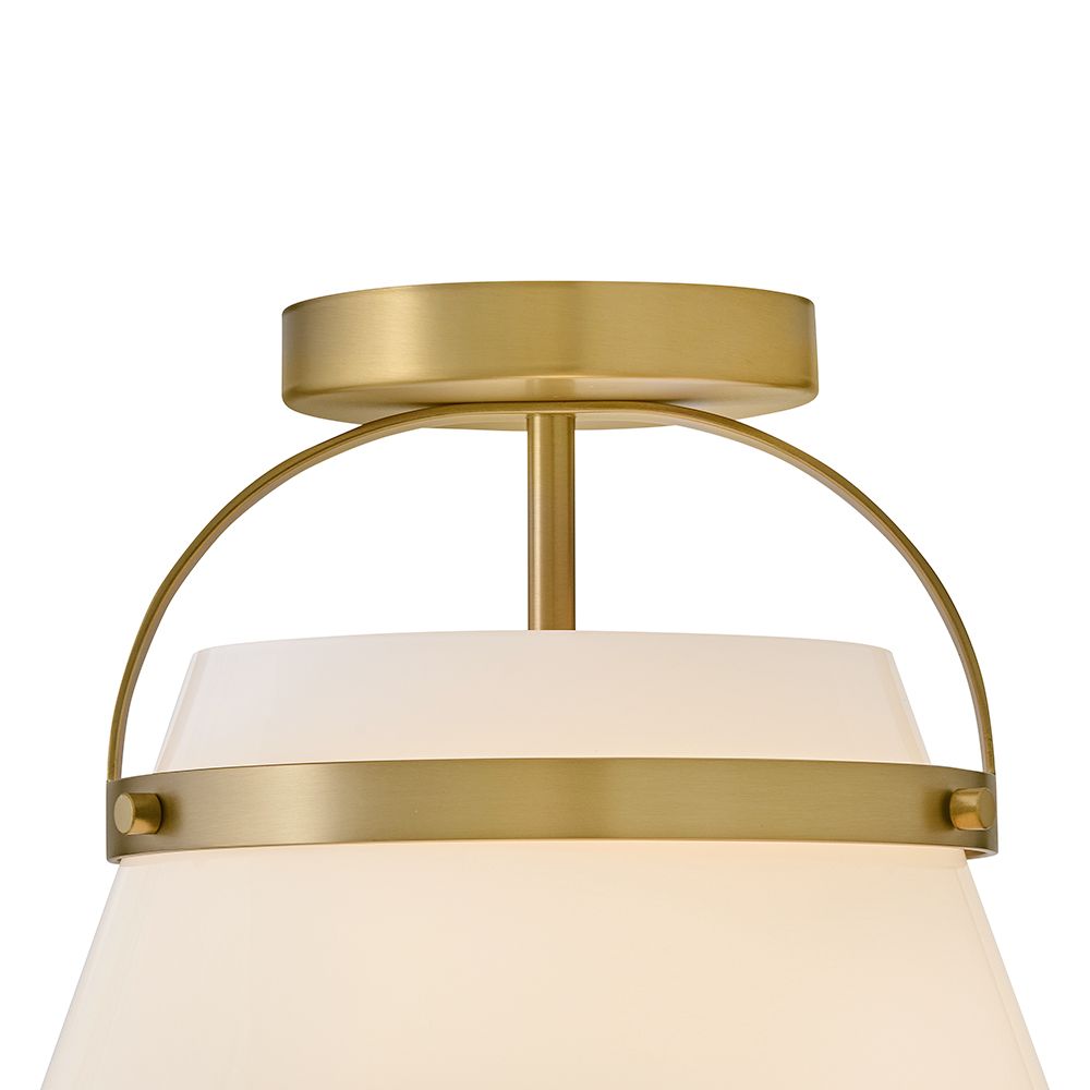 Image 3 Lark Tori Interior Medium Semi Flush Mount 11" Lacquered Brass more views