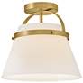 1_Lark Tori Interior Medium Semi Flush Mount 12" Lacquered Brass