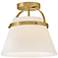 Lark Tori Interior Medium Semi Flush Mount 12" Lacquered Brass