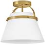 2_Lark Tori Interior Medium Semi Flush Mount 12" Lacquered Brass more views