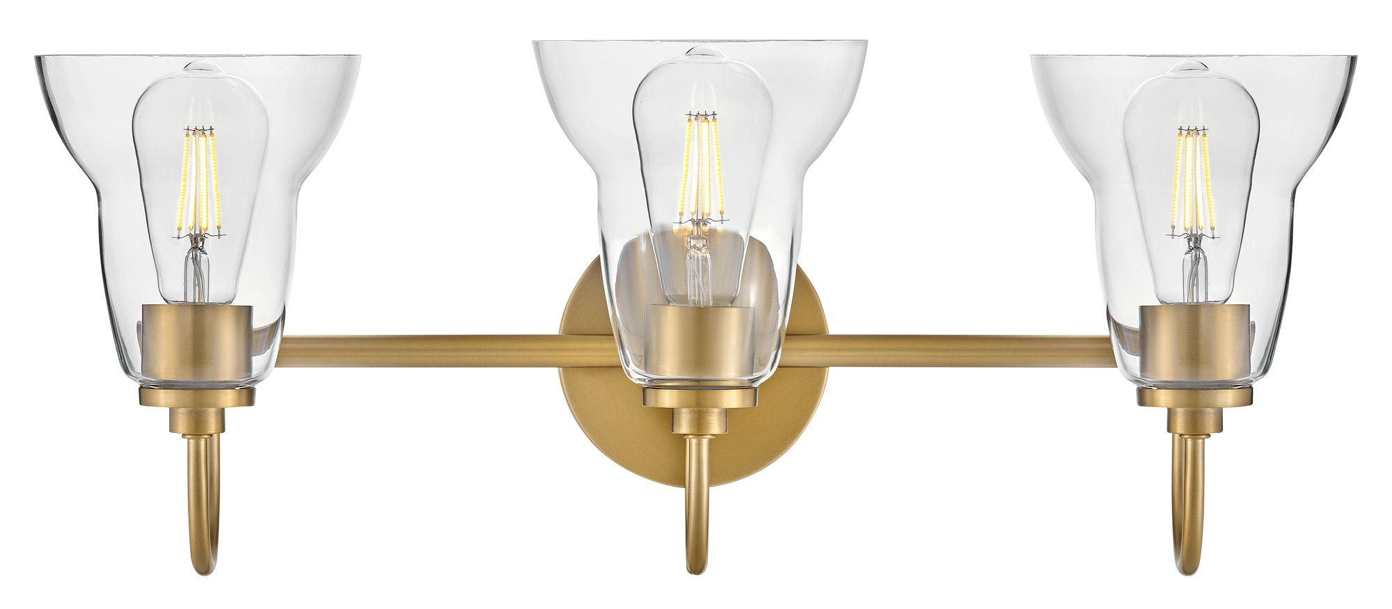 Image 2 Lark Vera Bath Medium Three Light Vanity 24" Lacquered Brass more views