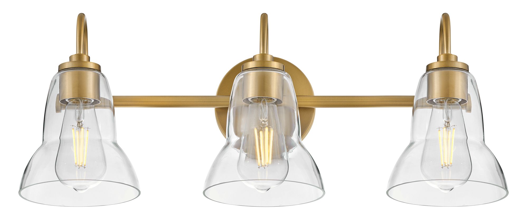 Image 3 Lark Vera Bath Medium Three Light Vanity 24" Lacquered Brass more views