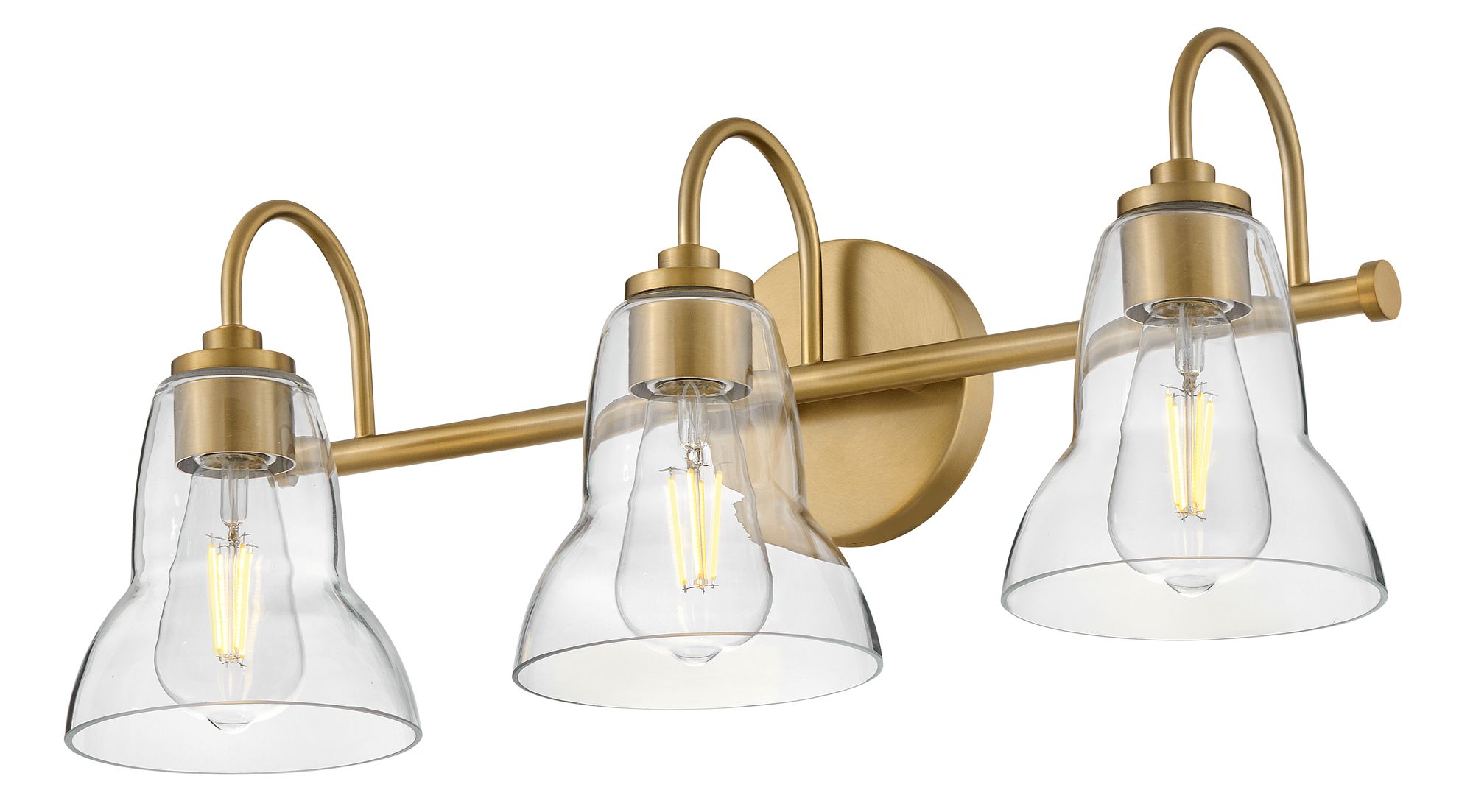 Image 4 Lark Vera Bath Medium Three Light Vanity 24" Lacquered Brass more views