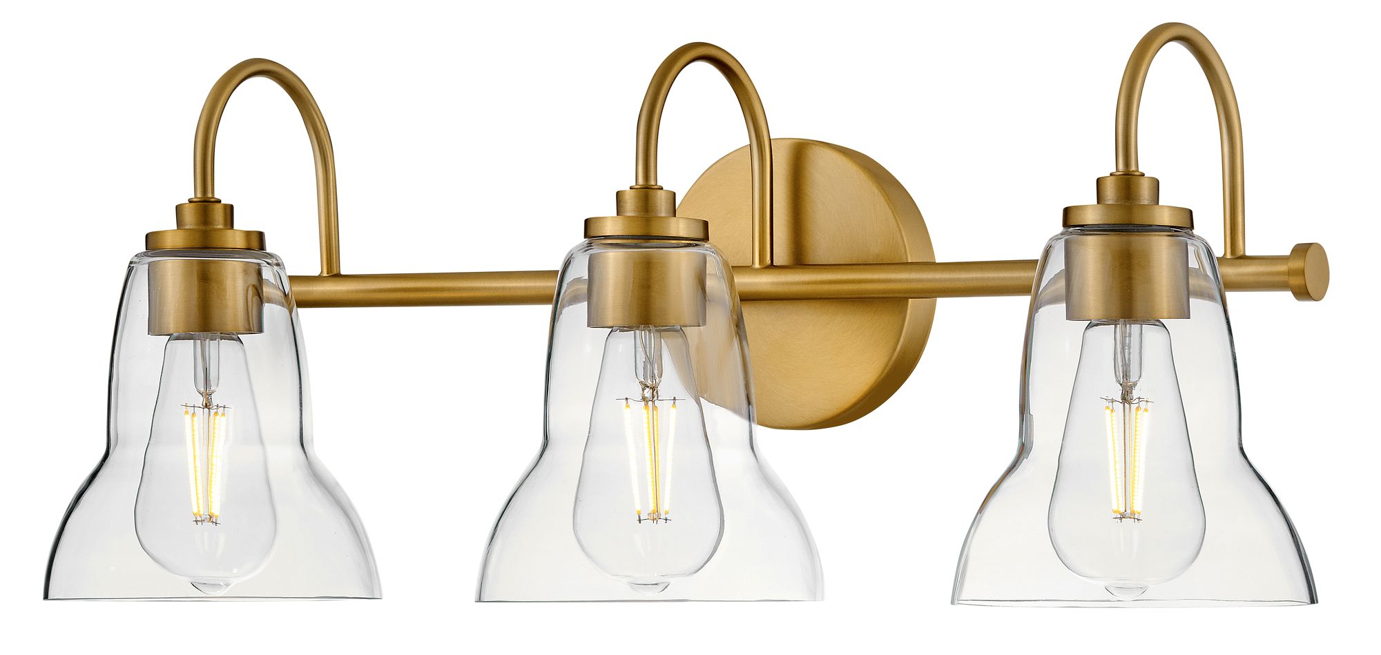 Image 5 Lark Vera Bath Medium Three Light Vanity 24" Lacquered Brass more views