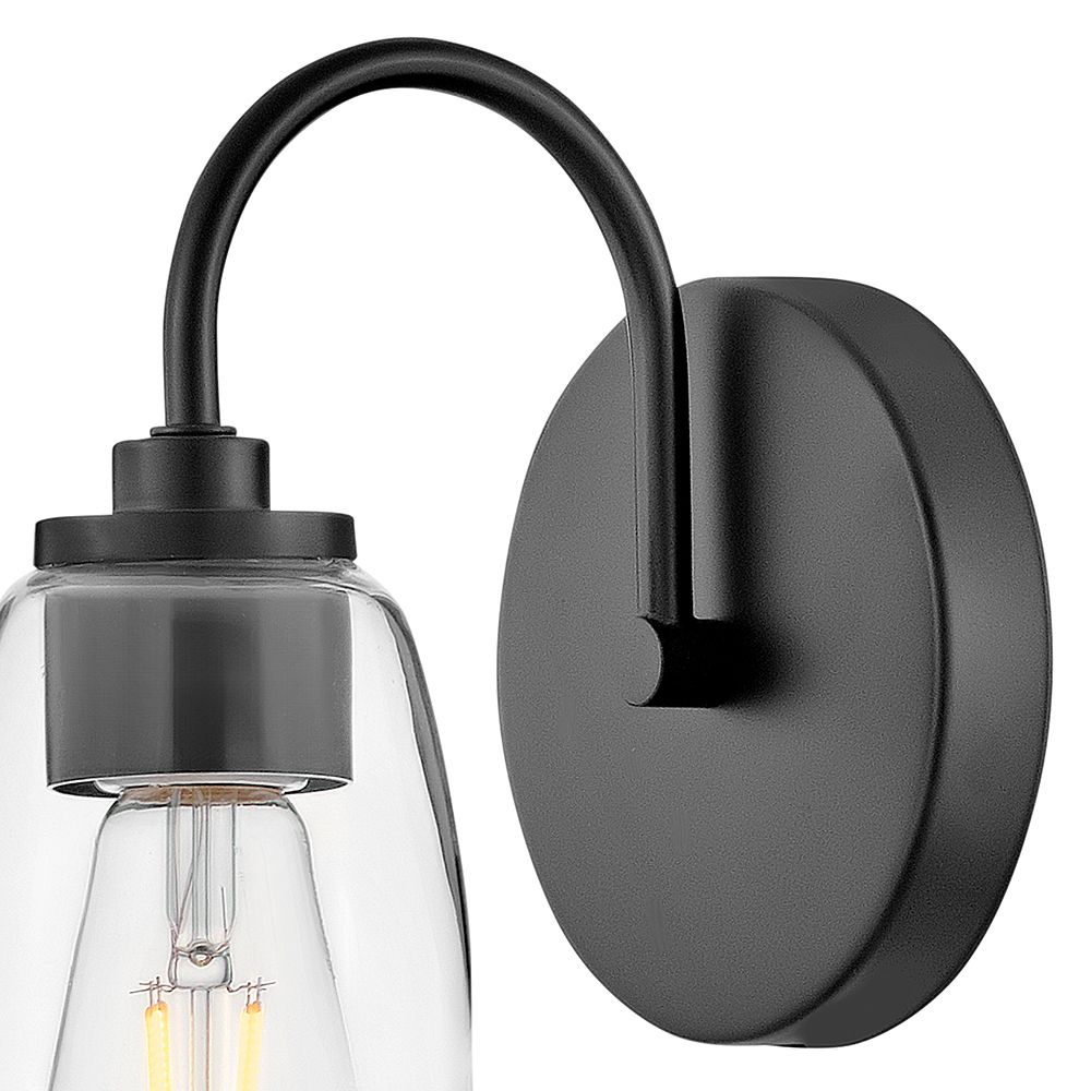 Lark Vera Bath Small Single Light Vanity 9.75" Black