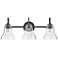 LARK VERA Medium Three Light Vanity Black
