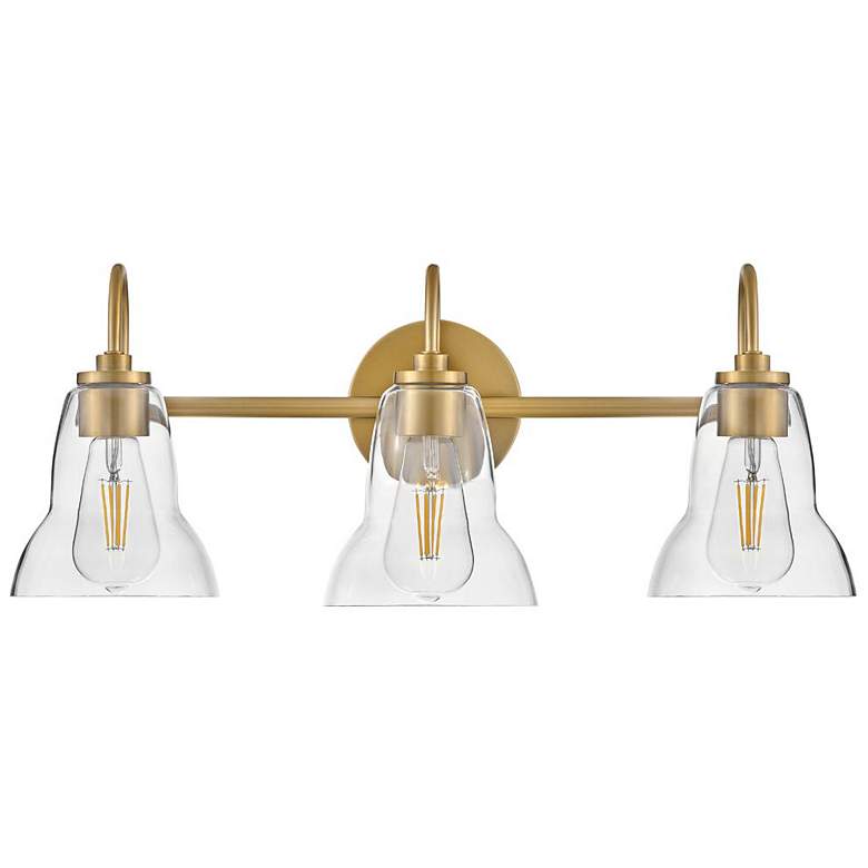 Image 1 LARK VERA Medium Three Light Vanity Lacquered Brass