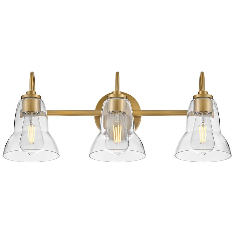 Image 3 LARK VERA Medium Three Light Vanity Lacquered Brass more views