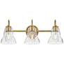 3_LARK VERA Medium Three Light Vanity Lacquered Brass more views