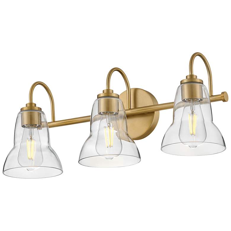 Image 4 LARK VERA Medium Three Light Vanity Lacquered Brass more views