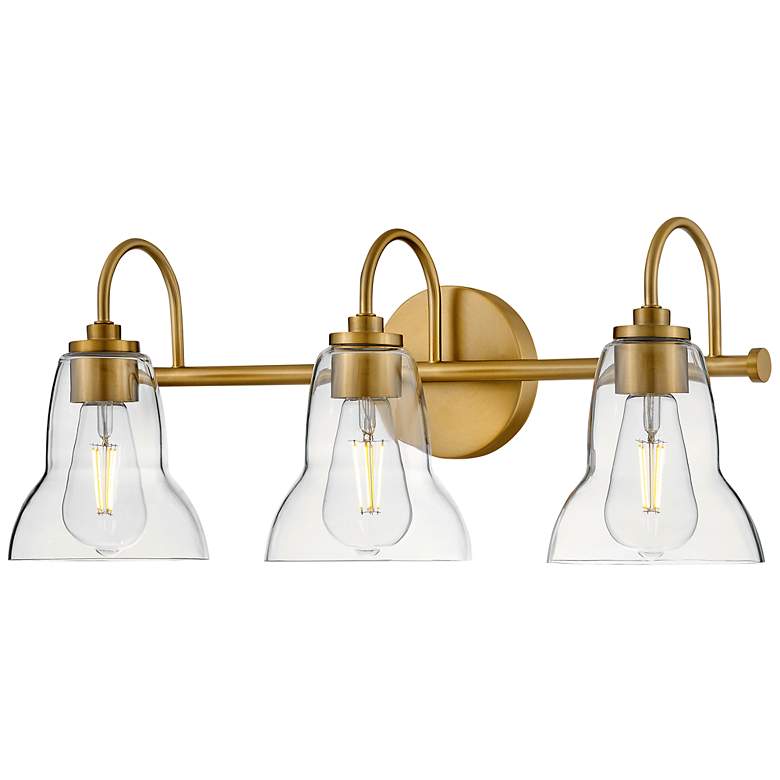 Image 5 LARK VERA Medium Three Light Vanity Lacquered Brass more views