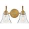LARK VERA Small Two Light Vanity Lacquered Brass