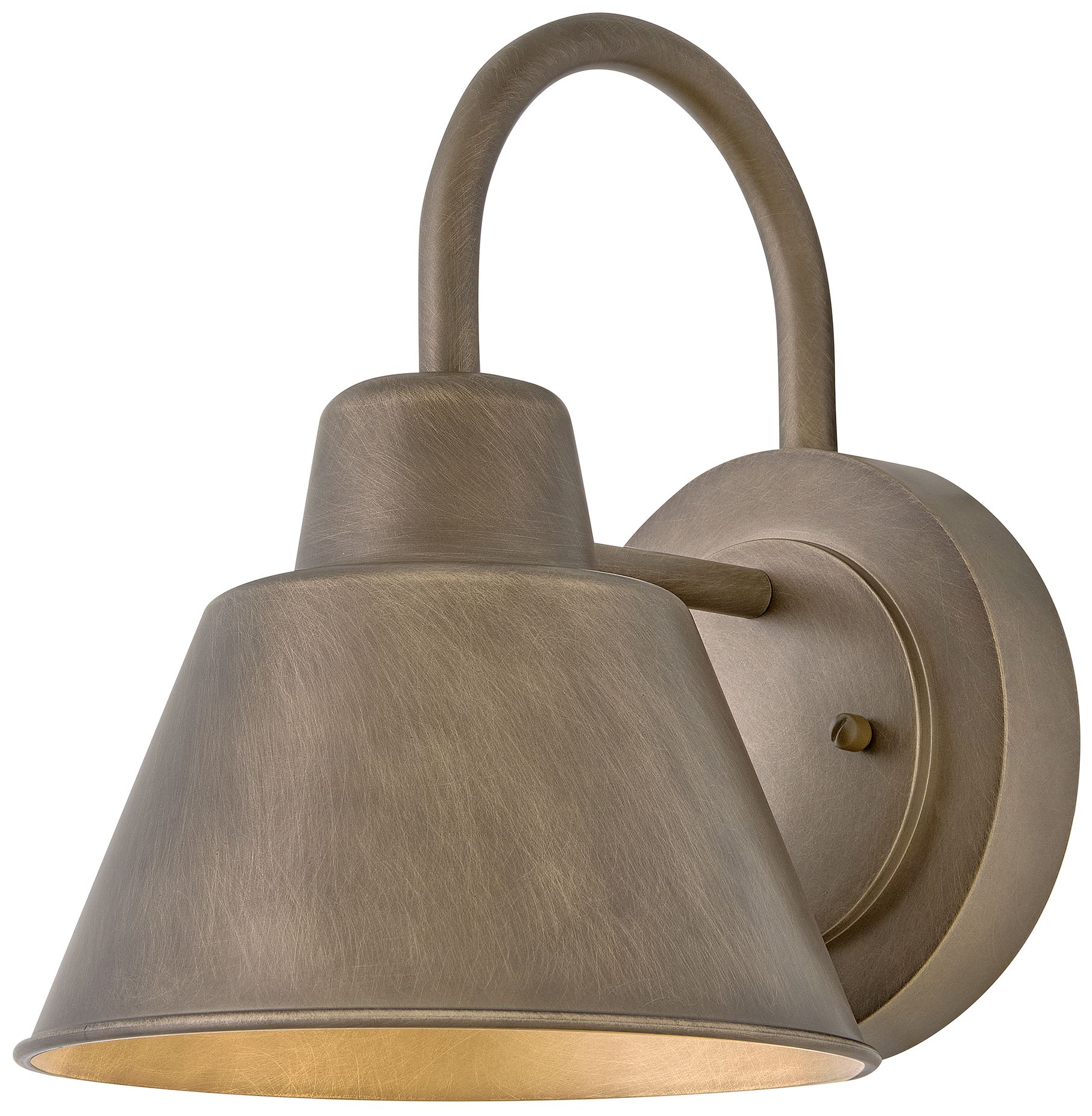 Lark Wes Outdoor Small Gooseneck Barn Light 10.5" Burnished Bronze