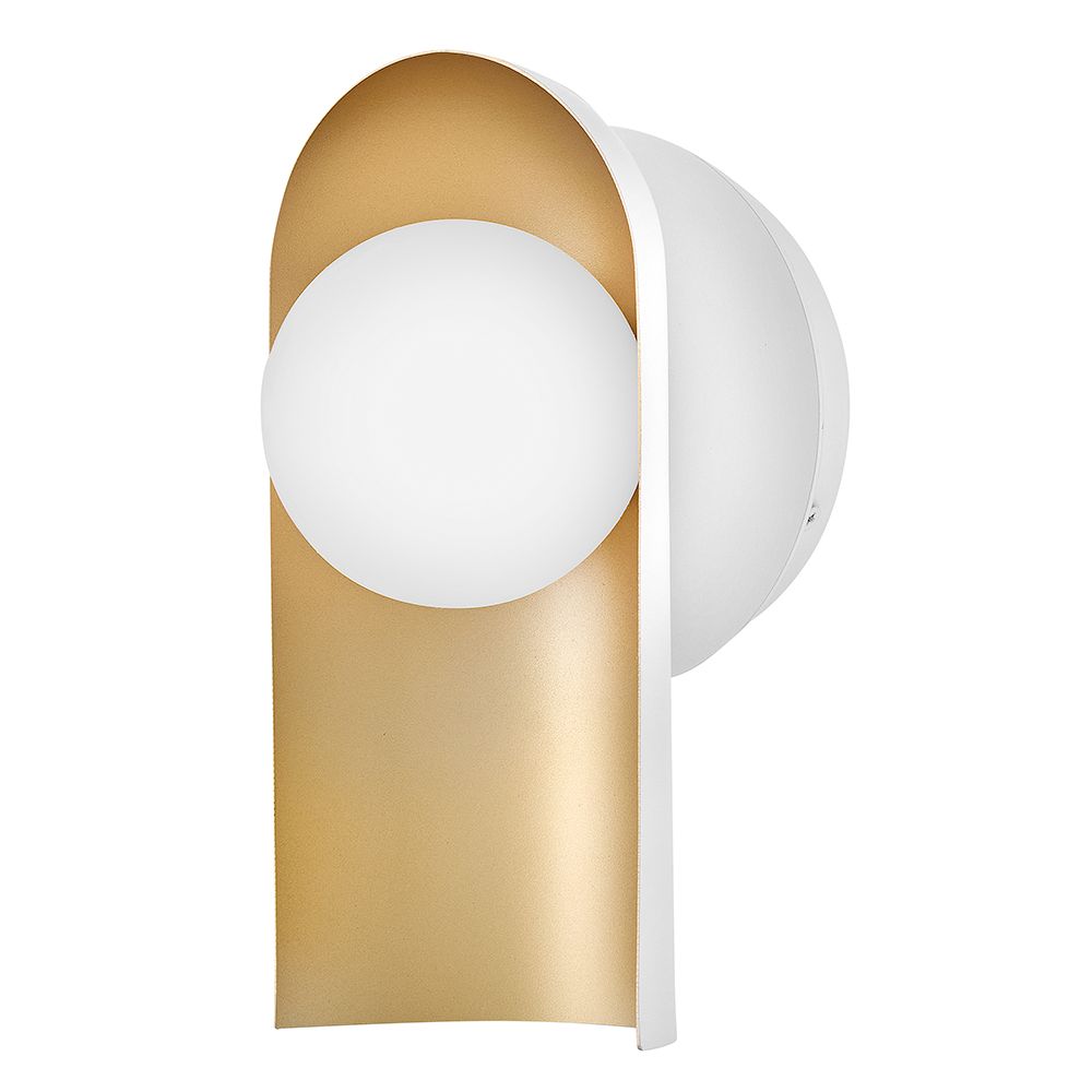 Thumbnail2 of Lark Zuri Interior Medium Single Light Sconce 10" Satin Off-White more views