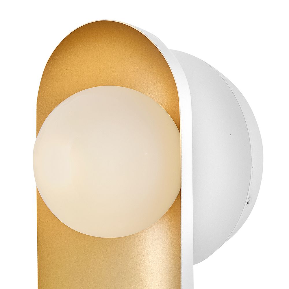 Thumbnail3 of Lark Zuri Interior Medium Single Light Sconce 10" Satin Off-White more views