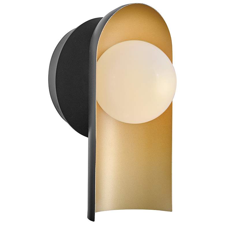 Image 1 Lark Zuri Interior Medium Single Light Sconce 6" Black