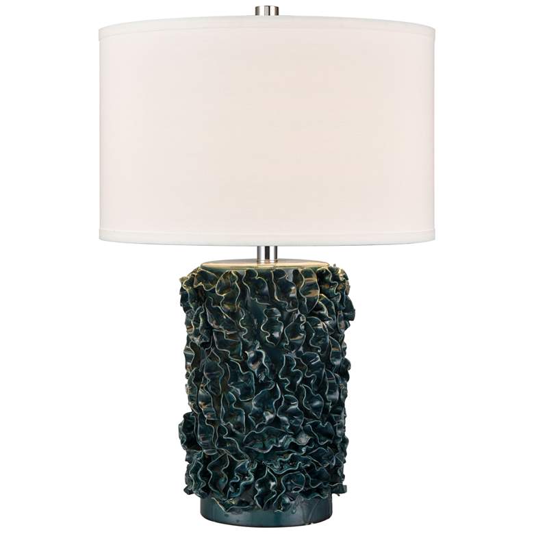 Image 1 Larkin 25" High 1-Light Table Lamp - Green Glazed - Includes LED Bulb