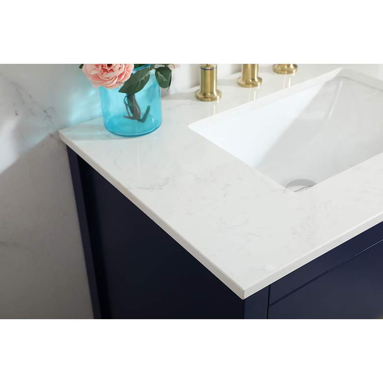Image 7 Larkin 30" Wide Blue 2-Drawer Single Sink Bathroom Vanity more views