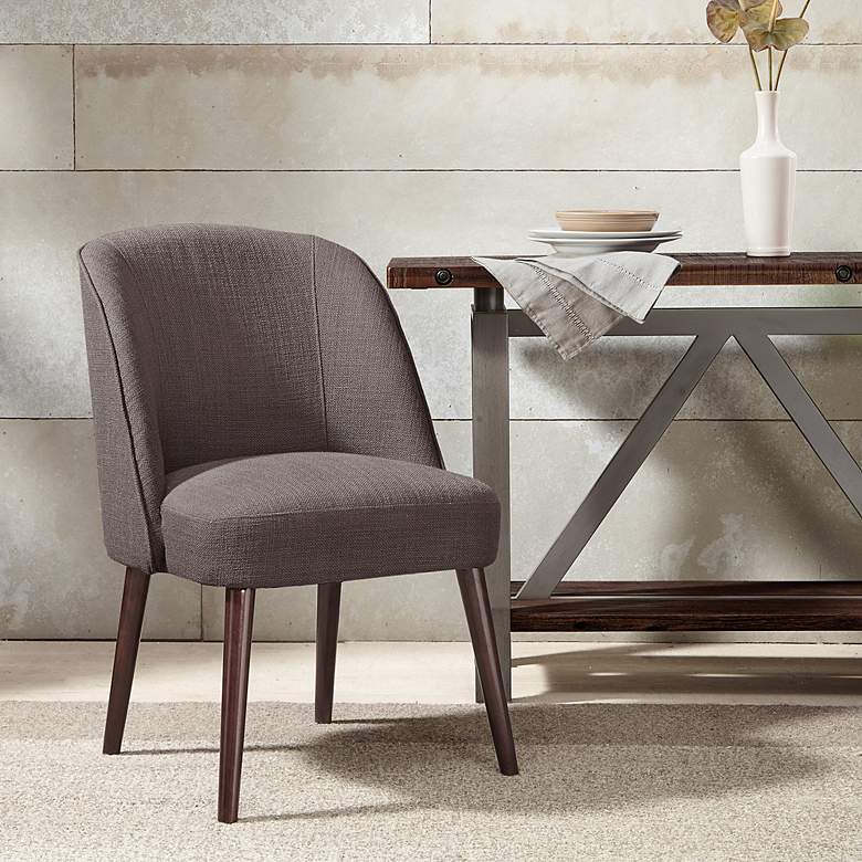 Image 7 Larkin Charcoal Fabric Dining Chair more views