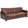 Larkin Cigar 88" Wide Top Grain Leather Sofa