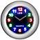 Larra Chrome 12" Round LED Wall Clock