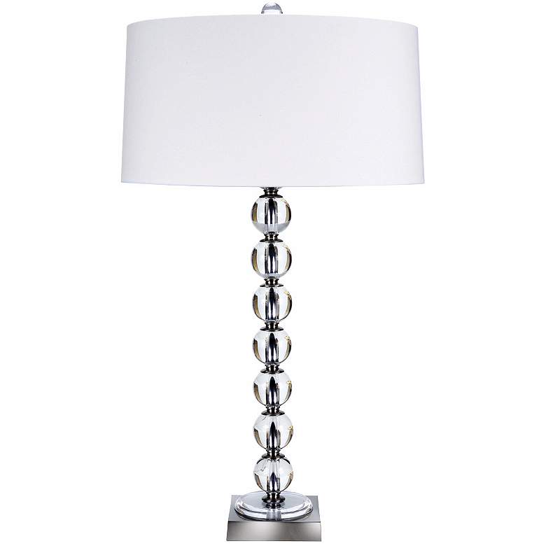 Image 1 Larry Laslo Stacked Ball Crystal Table Lamp