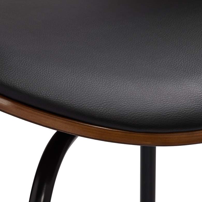 Image 6 Larsen 26" Black Faux Leather Swivel Counter Stools Set of 2 more views